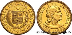 PÉROU 1 Libra 1902 Lima SUP