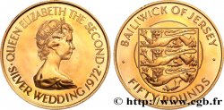 JERSEY 50 Pounds Noces d’argent Proof 1972