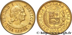 PÉROU 1 Libra 1904 Lima