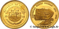 LIBERIA 25 Dollars Proof Général Guisan 2001  SPL