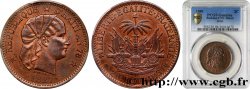 HAÏTI 2 Centimes an 78 emblème “Liberté créole” de Roty 1881 Paris
