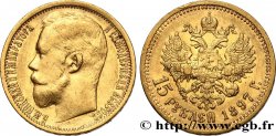 RUSSIE 15 Roubles Nicolas II 1897 Saint-Petersbourg