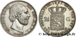 PAYS-BAS 2 1/2 Gulden Guillaume III 1871 Utrecht