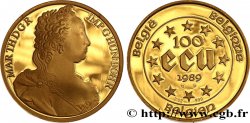 BELGIQUE 100 Ecu Marie-Thérèse Piéfort Proof 1989 Bruxelles