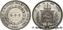 BRÉSIL 500 Reis Pierre II 1857 