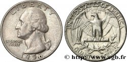 ÉTATS-UNIS D AMÉRIQUE 1/4 Dollar Georges Washington 1956 Philadelphie