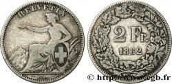 SUISSE 2 Francs Helvetia 1862 Berne