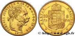HUNGARY 20 Francs or ou 8 Forint François-Joseph Ier 1888 Kremnitz