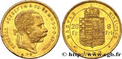 HONGRIE 20 Francs or ou 8 Forint François-Joseph Ier 1870 Kremnitz