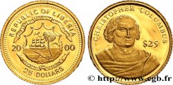 LIBERIA 25 Dollars Proof Christophe Colomb 2000