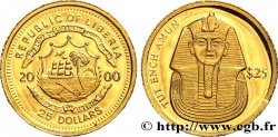 LIBERIA 25 Dollars Proof Toutankhamon 2000