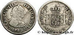 MEXIQUE 1/2 Real Charles III 1782 Mexico TB+