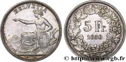 SUISSE - CONFEDERATION 5 Francs 1850 Paris AU