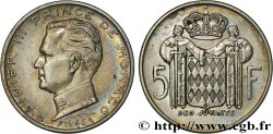 MONACO 5 Francs Prince Rainier III / écu 1966 Paris