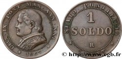VATICAN ET ÉTATS PONTIFICAUX 1 Soldo an XXI buste large 1867 Rome