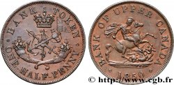 CANADA 1 Penny token Province du Haut Canada St Georges terrassant le dragon 1850 Heaton