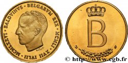 BELGIO Module de 20 Francs Or, 25e anniversaire de règne de Baudouin Ier 1976 Bruxelles