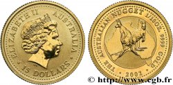 AUSTRALIA 15 Dollars Proof (1/10 Once) Kangourou 2002  MS