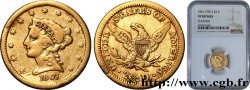 ÉTATS-UNIS D AMÉRIQUE 2 1/2 Dollars type “Liberty Head” - variété new reverse 1861 Philadelphie