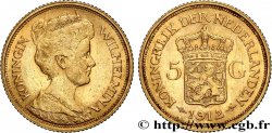 NETHERLANDS 5 Gulden Wilhelmina 1912 Utrecht