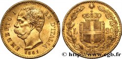 ITALIE 20 Lire Umberto Ier 1881 Rome  SUP