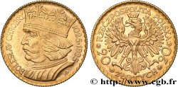 POLOGNE - RÉPUBLIQUE INDÉPENDANTE 20 Zlotych Boleslas Ier 1925 Varsovie AU
