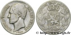 BELGIQUE - ROYAUME DE BELGIQUE - LÉOPOLD Ier 1/2 Francs tête nue 1849 Bruxelles VF
