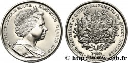 SOUTH GEORGIA AND THE SOUTH SANDWICH ISLANDS 2 Pounds (2 Livres) Proof 100e anniversaire de la reine-mère Élisabeth 2000 Pobjoy Mint