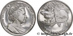SOUTH GEORGIA AND SOUTH SANDWICH ISLANDS 2 Pounds (2 Livres) Proof Marsouins à lunette 2014 Pobjoy Mint