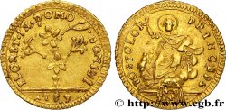 ITALY - PAPAL STATES - PIUS VI (Giovanni Angelo Braschi 1/2 Doppia ou 15 Paoli en or 1787 Rome AU