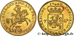 NETHERLANDS - UNITED PROVINCES - HOLLAND 7 Gulden ou demi-cavalier d or 1760 Dordrecht MS