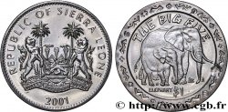 SIERRA LEONE 1 Dollar Proof Éléphant 2001 Pobjoy Mint