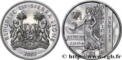 SIERRA LEONE 1 Dollar Proof Jeux Olympiques d’Athènes, déesse Niké 2003 Pobjoy Mint