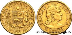 PÉROU 1/2 Libra 1903 Lima TTB+