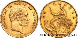 DÄNEMARK 20 Kroner Christian IX 1877 Copenhague
