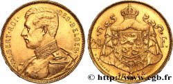 BELGIUM 20 Francs or Albert Ier légende française 1914 
