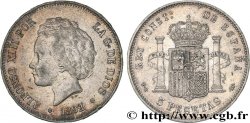 SPAIN 5 Pesetas Alphonse XIII 2e type 1892 Madrid