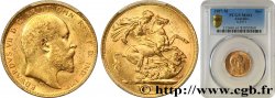 AUSTRALIE - EDOUARD VII 1 Souverain  1907 Melbourne SUP61 PCGS