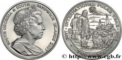 GEORGIA DEL SUD E ISOLE SANDWICH MERIDIONALI 2 Pounds (2 Livres) Proof Année Polaire International 2007 Pobjoy Mint