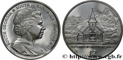 GÉORGIE DU SUD ET ÎLES SANDWICH DU SUD 2 Pounds (2 Livres) Proof Centenaire de l’église de Grytviken 2013 Pobjoy Mint SPL