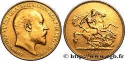 GRANDE-BRETAGNE - ÉDOUARD VII 5 Pounds (cinq souverains) 1902 Londres