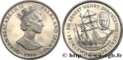 ÎLES FALKLAND 2 Pounds (Livres) Proof Sir Ernest Shackelton 1999  SPL