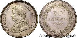 VATICAN - PIUS IX (Giovanni Maria Mastai Ferretti) 50 Baiocchi an IV 1850 Rome AU