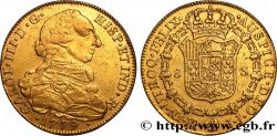 COLOMBIE 8 Escudos Charles III 1779 Nuevo Reino (Bogota) TTB