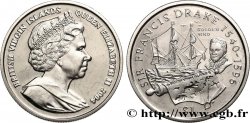ISOLE VERGINI BRITANNICHE 1 Dollar Proof Sir Francis Drake 2004 Pobjoy Mint