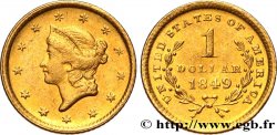 ESTADOS UNIDOS DE AMÉRICA 1 Dollar Or  Liberty head , 1er type 1849 Philadelphie