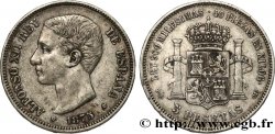 SPAIN 5 Pesetas Alphonse XII 1875 Madrid