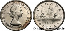 CANADA 1 Dollar Elisabeth II canoe 1953 