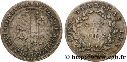 SWITZERLAND - REPUBLIC OF GENEVA 6 Sols Deniers République de Genève monnayage réformé de 1795-1798 1795 