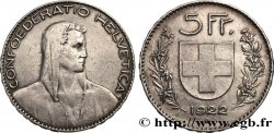 SWITZERLAND 5 Francs Berger 1922 Berne